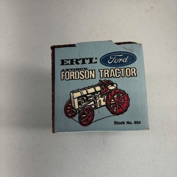 VINTAGE ERTL ANTIQUE FORDSON FARM TRACTOR MODEL # 804 BOXED DIE CAST METAL VTG - Picture 2 of 9